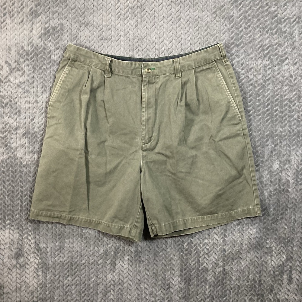 Tommy Hilfiger Shorts Mens 36 Chino Green Pleated Golf Preppy Gorpcore